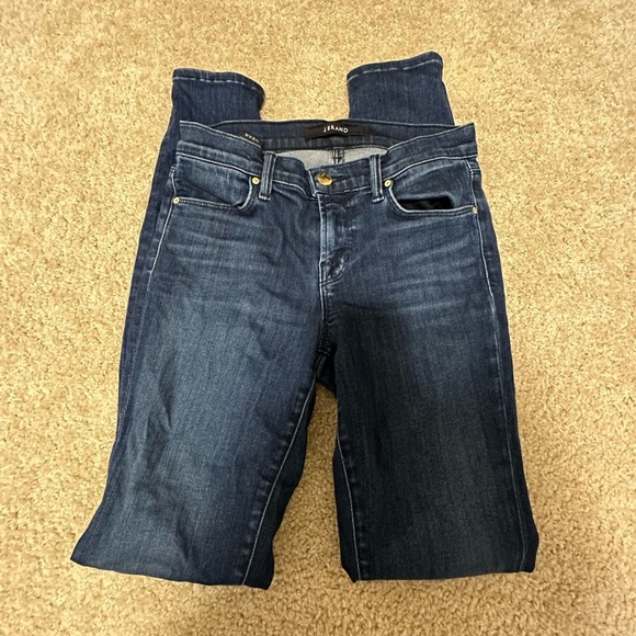 J Brand Womens Super Skinny Fix Leg Jeans Size 25 Dark Wash Stretch - Picture 1 of 9
